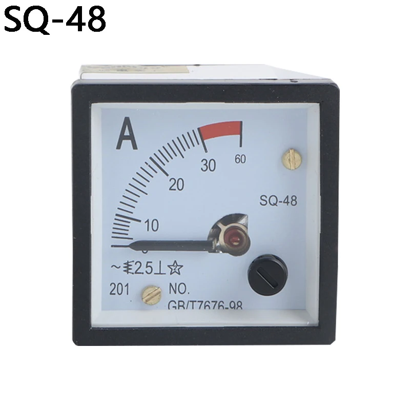 Ampèremètre Analogique DH-60 AC – Mesure Courant Alternatif 15A – Dimensions 60x60 Mm – Pour Tableau électrique Ou Banc D’essai