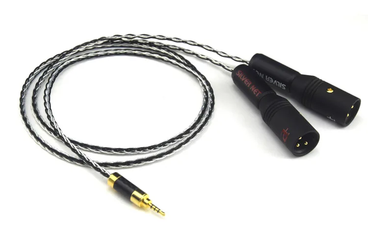 

Silver Plated Hifi 2.5mm TRRS Balanced to 2 XLR Male Cable For Astell&Kern AK100II,AK120II,AK240, AK380,AK320,DP-X1