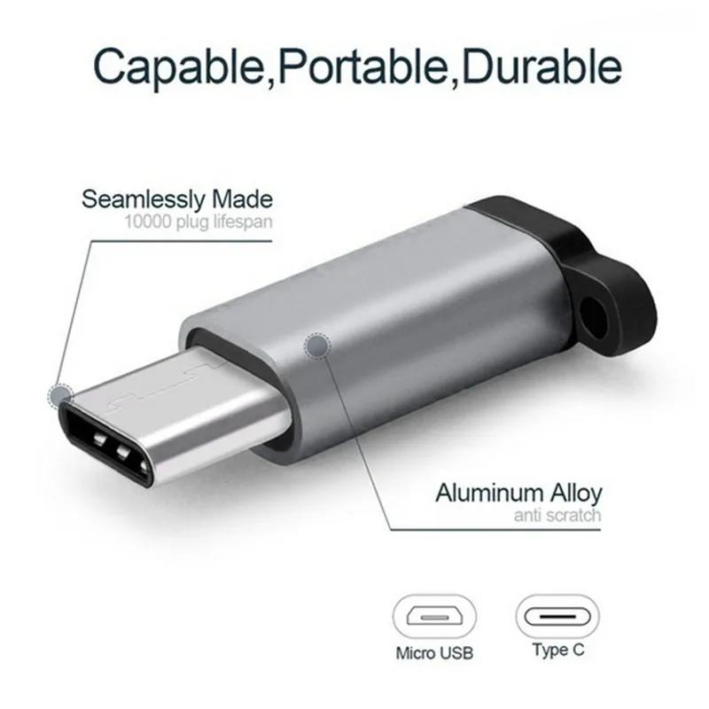 Адаптер для мобильного телефона Micro USB-Type C адаптер анти-потеря брелок разъем для huawei Xiaomi samsung Galaxy конвертировать разъем