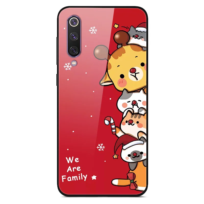 22 Рождественский чехол для телефона s для Xiaomi mi 9 mi 9 SE, чехол из закаленного стекла с цветами, чехол для телефона для Xiao mi 9 SE mi 9 SE, жесткий чехол-накладка - Цвет: 22
