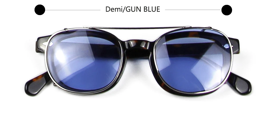 Mode Gelb Getönt Clip Auf Sonnenbrille Männer Polarisierte Rezept Runde Optischen Rahmen Clip-on Fahren Sonnenbrille Für Frauen – Detail 18