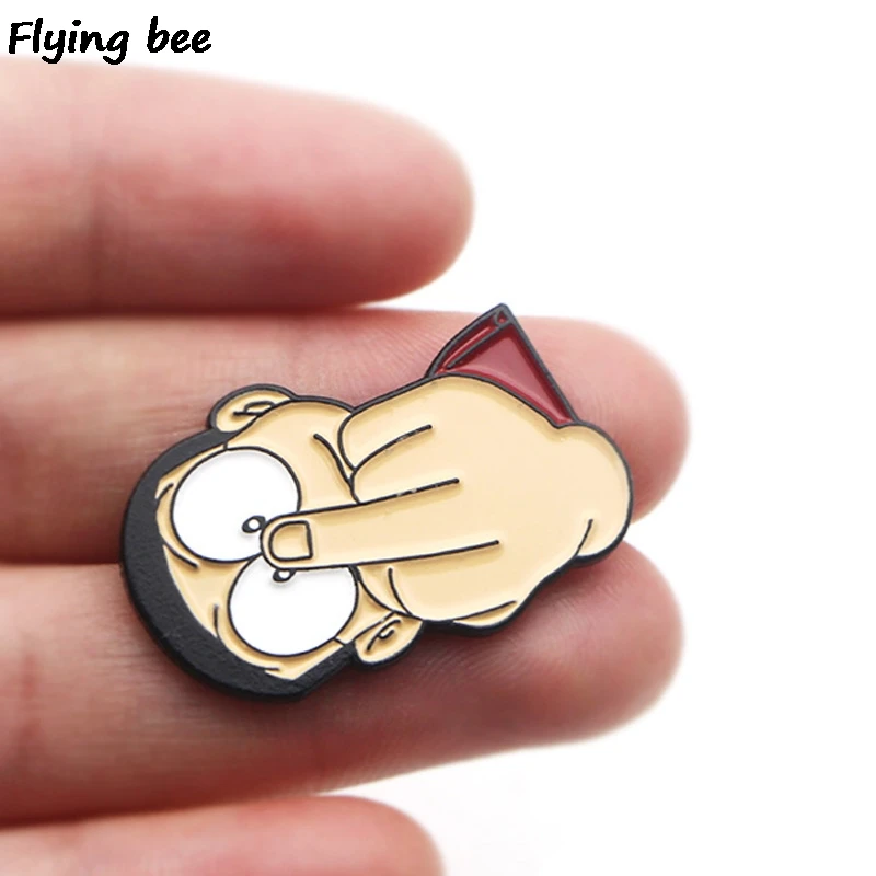 Flyingbee Doraemon брошка мультфильм и булавка милый каваи эмаль шпильки Нагрудный значок броши на булавке булавка для куртки шляпа бижутерия X0448