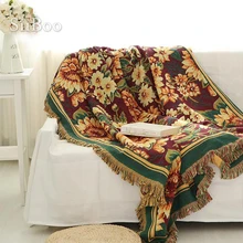 Toalla de 100% algodón sofá Gerbera duplex sofá estampado/silla manta antideslizante funda de sofá clásico lanza envío gratis 170*230CM SP2228