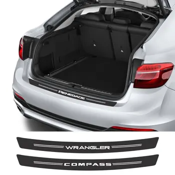 

Carbon Protector Car Rear Bumper Stickers For Jeep Renegade Wrangler JK Rubicon Cherokee Patriot Trail Hawk Compass Accessories