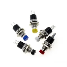 

6pcs 7mm self-reset 250V 1A Push Button Switch normally open Metal Tactile Micro Interruptor Bouton Poussoir