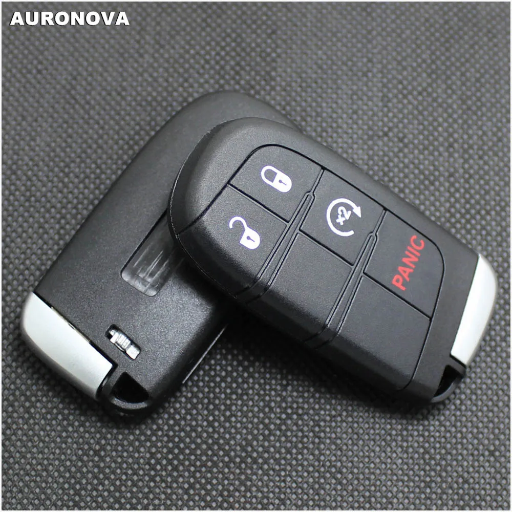 Auronnova новая Замена оболочки ключа для Jeep Grand Cherokee Chrysler 300 Dodge Journey дротика 3+ 1 кнопка умный дистанционный ключ-брелок от машины чехол