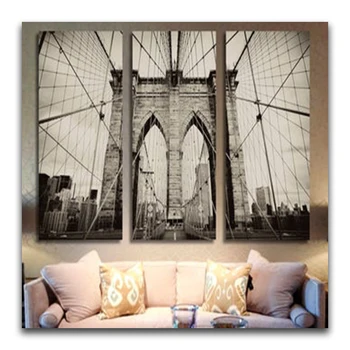 

5D Diamond painting landscape bridge Full Square Diamond embroidery Cross stitch Triptych Diamond mosaic Living room decoration