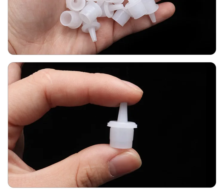 20Pcs Wimpern Kleber Flasche Stecker Klebstoff Tasse Düse Kleber Halter Stopper Einzelne Wimpern Falsche Wimpern Verlängerung Werkzeuge – Detail 6