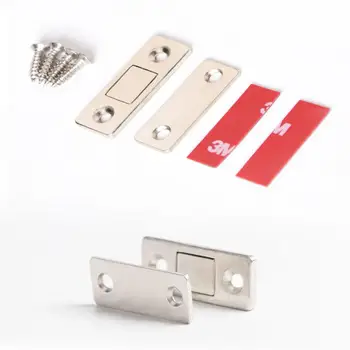 

Punch-free 3/6pcs Strong Door Closer Magnetic Door Catch Latch Door Magnet for Furniture Cabinet Cupboard with Screws Ultra Thin