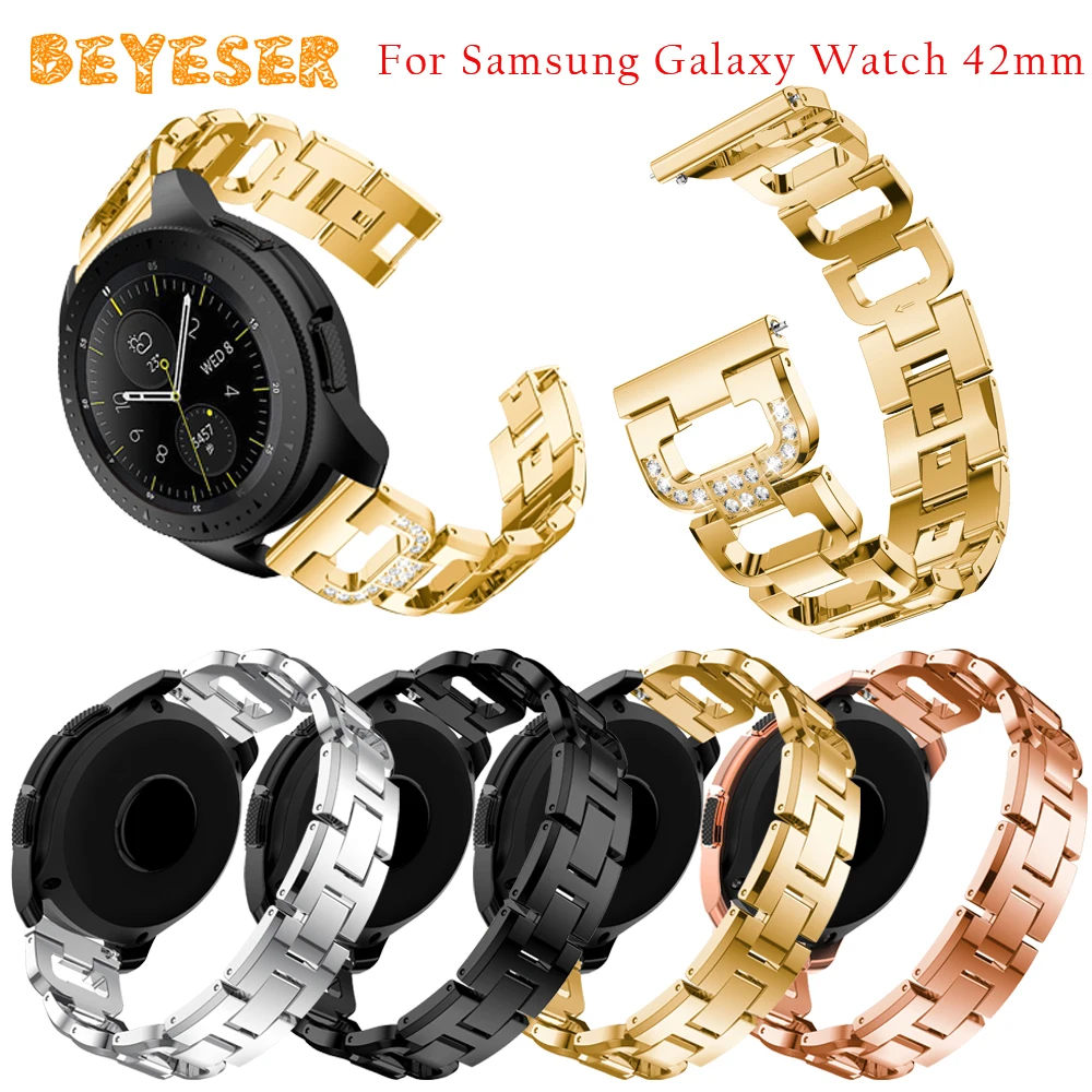 Для samsung Galaxy Watch Active 2 браслет 20 мм металлический ремешок для samsung Galaxy watch 42 мм часы полосы умные аксессуары