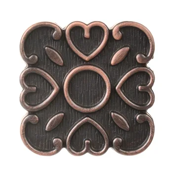 

Saim Furniture Button 12pc Square Carved Furniture Button Zinc Alloy Material Metal Cabinet Knob Handle With Screw Cupboard Knob