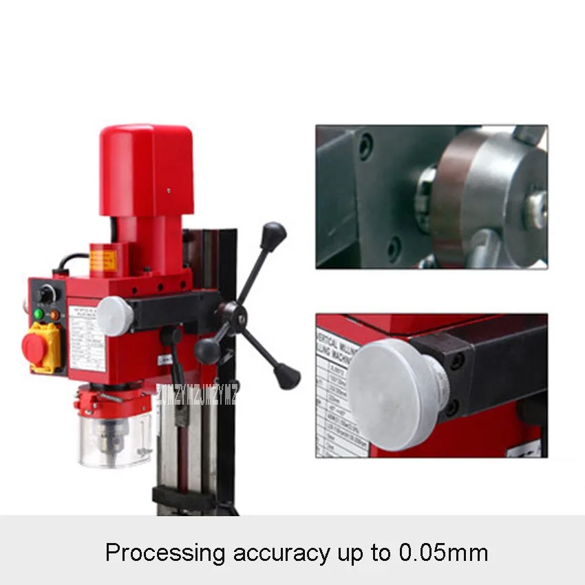 XD9512 Высокая точность сверлильный и фрезерный станок с цифровым управлением мульти-функциональный фрезерный станок мелкие бытовые настольная сверлильная машина 220V 750W MT#3