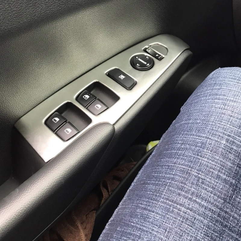 Автомобиль Стайлинг автомобиля интерьер двери окна лифт переключатель панельные крышки отделка Аксессуары c блестками для Hyundai Solaris Accent HC