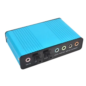

USB Sound Card 6 Channel 5.1 / 7.1 Surround External Sound Card PC Laptop Desktop Tablet Audio Optical Adapter Card