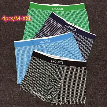 

Lacoste - 4pcs/lot Hot Male Underwear Men Boxer Men's Underpants For Man Panties Comfortable Breathable Cuecas Boxer Sexy