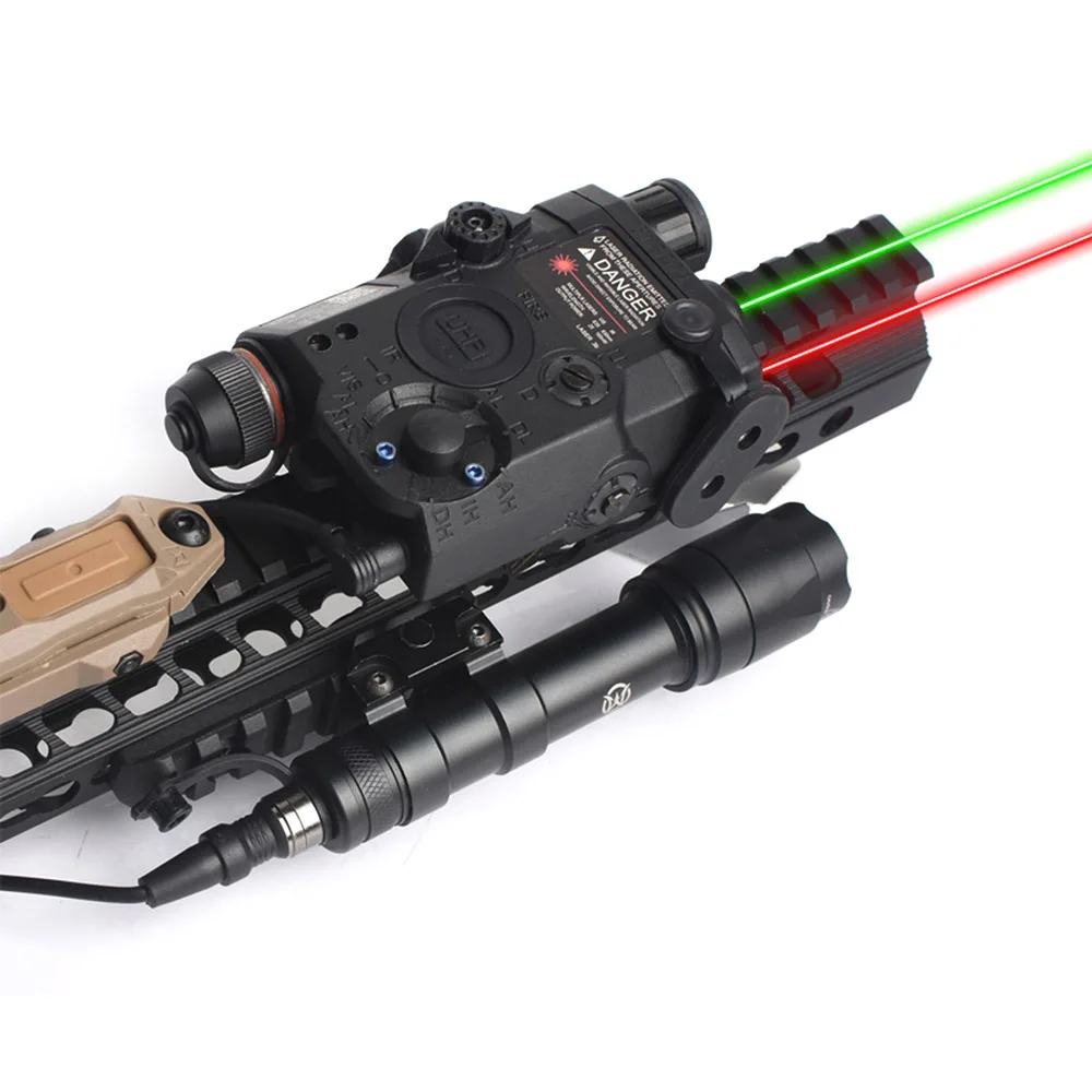 WADSN PEQ-15 LA-5C PEQ UHP внешний вид зеленый и красный лазерный PEQ15 LA5C тактический фонарик для оружия Охота Lazer LA5 Zero-stop