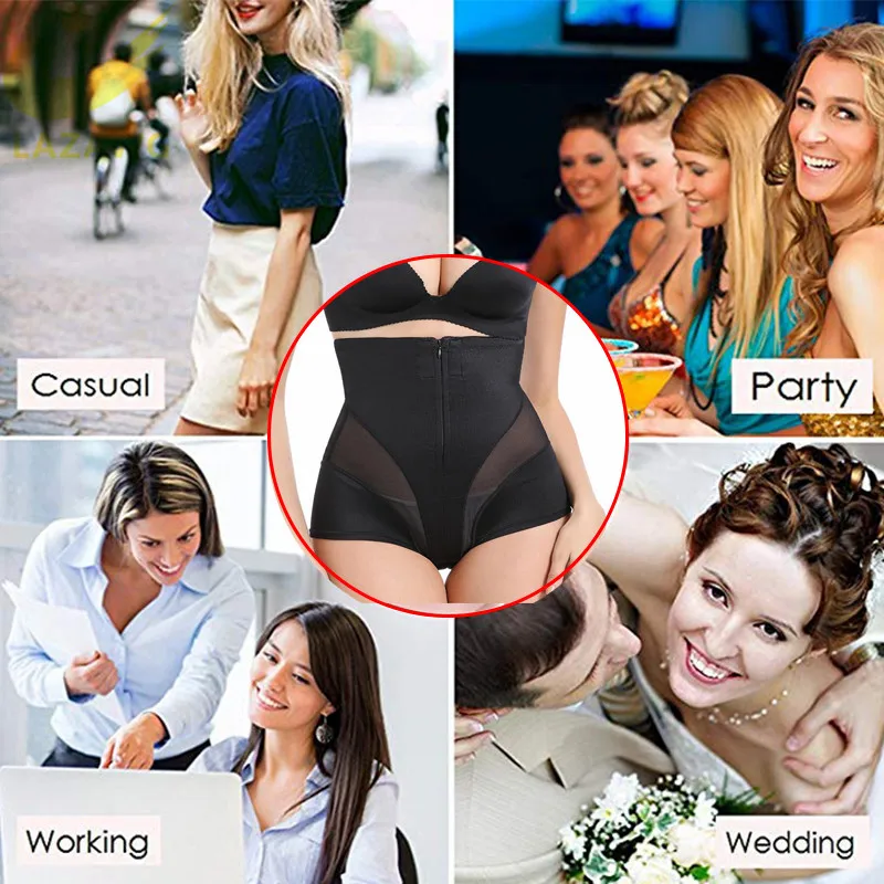 LAZAWG Женская лучшая Талия Cincher Body Shaper Тренер Пояс контроль живота нижнее белье Корректирующее белье с бесшовной молнией крюк сетка