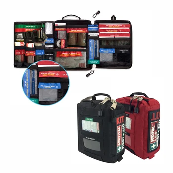 

Professional First Aid Kit Plus Emergency Medical Supplies with Labelled Compartments for Camping Outdoor Hiking Survival