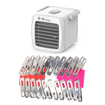 

41 Pcs Accessories: 40 Pcs Clothespin Socks Clip Sealing Clip & 1Pcs Mini Air Cooler, Humidifiers Portable Air Purifier