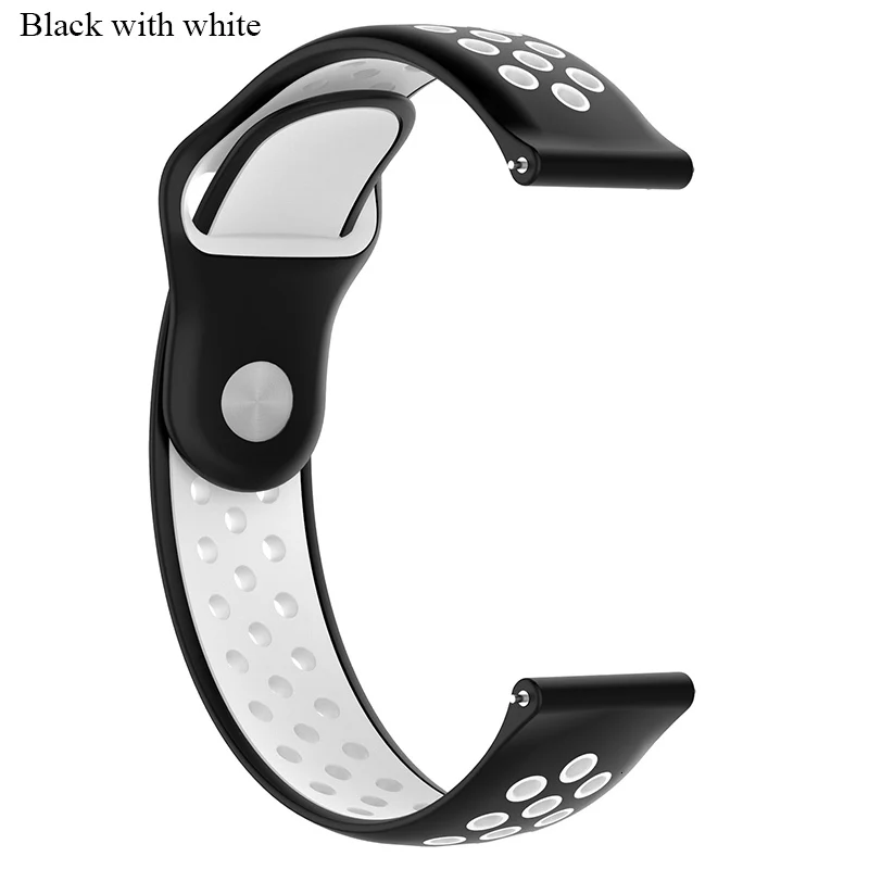 Black with white Replacement Watch Strap For Garmin Vivoactive3 Vivoactive 3 music Forerunner 645 Forerunner645 music/ vivomove HR - Цвет: Black with white