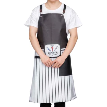 

Leather Salons Apron for Hair Cutting Cape Barber Pocket Hair Cutting Dyeing Cape Hairdresser Antifouling Cloth