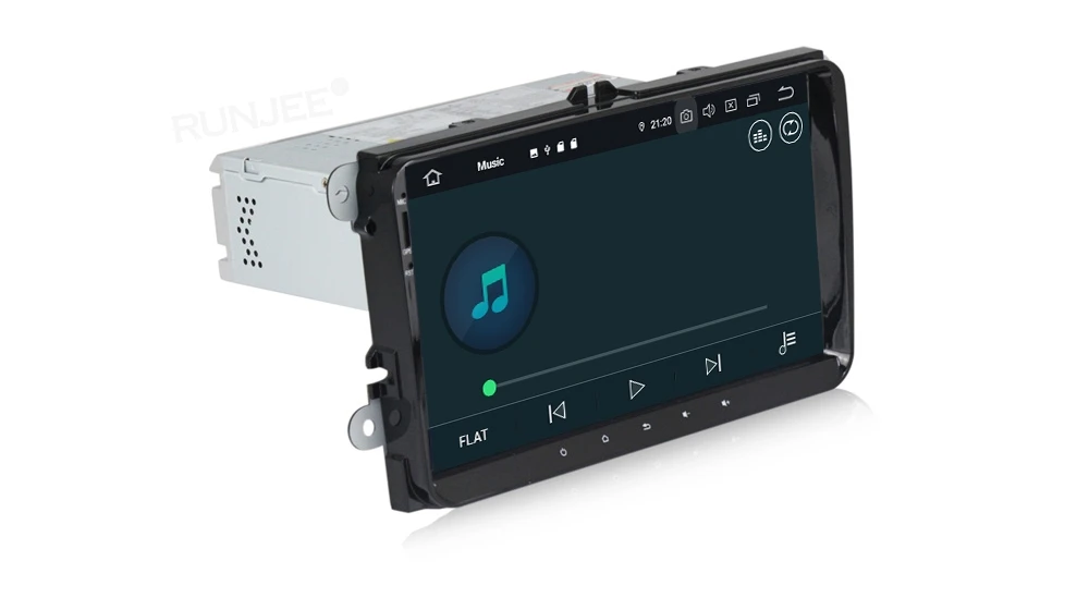 Discount RUNJEE Android 9 PX6 Car DVD player 4GB 64GB For VW/Volkswagen/POLO/PASSAT/Golf/Skoda/Octavia/Seat BT WIFI DAB 10