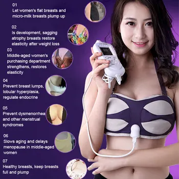 

Electric Breast Massager Enhancer Chest Frequency Vibration Massager Bra Booster Growth Stimulator Breast Enlargement Machine