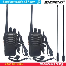 Baofeng – walkie talkie BF 888S, ensemble Radio bidirectionnel BF 888s UHF 400 470MHz 16ch émetteur récepteur Radio 2 pièces/lot 