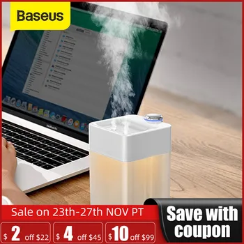 

Baseus 550ML Air Humidifier Aroma Essential Oil Diffuser Aroma Umidificador Air Purifying Humificador With LED Light Mist Maker
