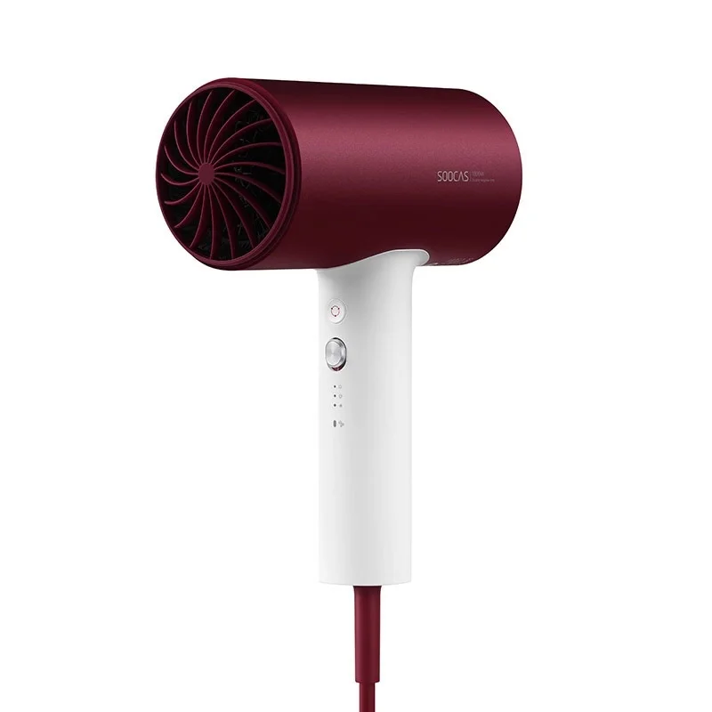 Red Xiaomi Soocas H3 Анион Фен корпус из алюминиевого сплава 1800 Вт воздушный выход анти-горячий инновационный диверсии дизайн Feaa фен для волос - Цвет: Red