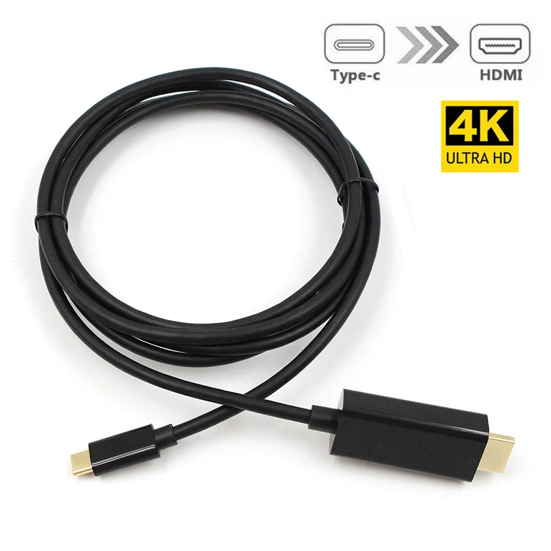 Кабель адаптер с USB C на HDMI 4K Type Thunderbolt 3 для huawei mate 20 macBook pro 2018 galaxy S9 C|Компьютерные