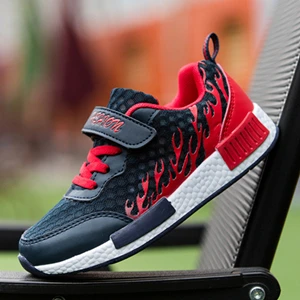 Новые детские кроссовки, легкая уличная школьная обувь, мягкая детская обувь для маленьких мальчиков и девочек, спортивная обувь из сетчатого материала для бега 28-39 - Цвет: Red