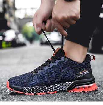 

New Men Sneakers Breathable Air Mesh Outdoor Sport Shoes Spring Autumn Couple Cushion Flats Training Running Shoes Zapatos De Ho