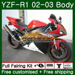 Для кузова Yamaha YZF R 1 YZF 1000 YZF-1000 2002 2003 красные, черные 60CL. 4 YZF R1 02-03 тела YZF1000 YZF-R1 YZFR1 02 03 обтекатель