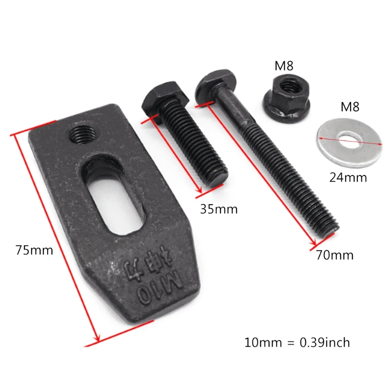 M8/M10 Milling Parts Pressure Plate Clamp Fixture Plate for T-slot Working Table Y4QC woodworking tools woodworking clamp