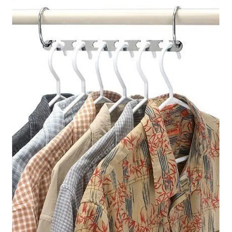 6 шт./партия вешалки для одежды для рубашек экономят место нескользящий органайзер для одежды практичные Крючки-Вешалки для хранения одежды