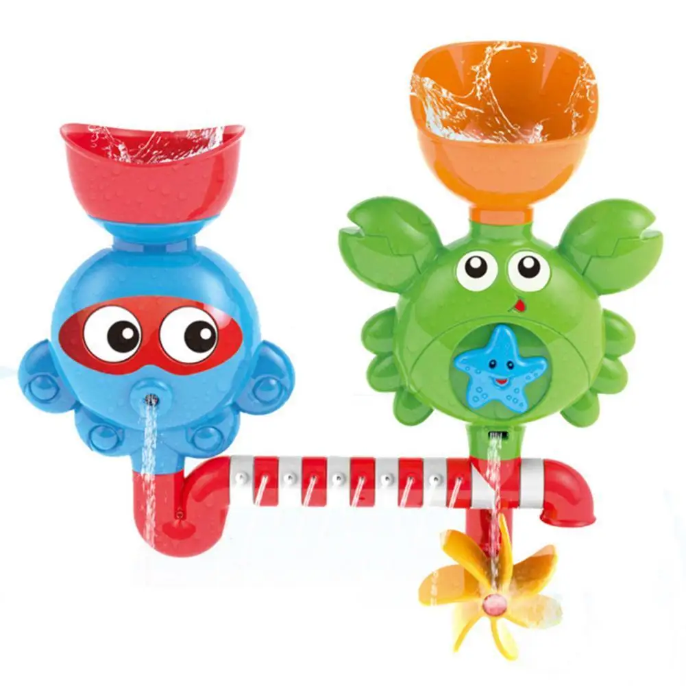 Hot Summer Baby Kid Bath Bathroom Spraying Turning Shower Water Paddle Toy Cartoon Animal Funny Toys For Children Boys And Girls