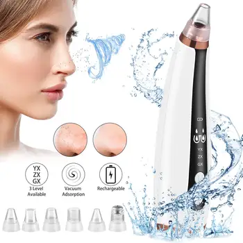 

Blackhead Remover Face Skin Vacuum Pore Cleaner Suction Acne Pimple Removal Tool Vibration Skin Scrubber Black Dot Acne Needles