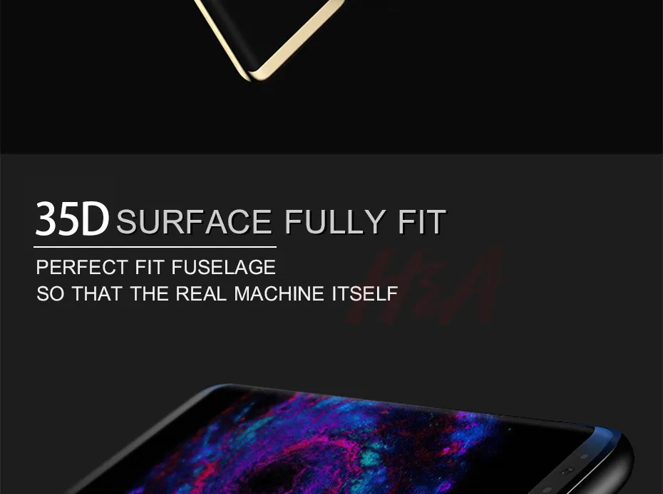 H& A 35D изогнутое полное покрытие Защитное стекло для samsung Galaxy S9 Plus S8 Plus закаленное защитное стекло для экрана Note 8 9 10