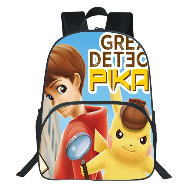 3 Рюкзак Sac A Dos Mochila Pokemon аниме 3D печать Милый Пикачу холст рюкзак школьные сумки для студентов книжная сумка двойная молния - Цвет: 3