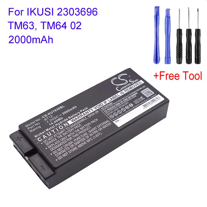 Cameron Sino BT12 для IKUSI 2303696 TM63 TM64 02 CS-KUT630BL Crane сменный перезаряжаемый аккумулятор Accu Bateria