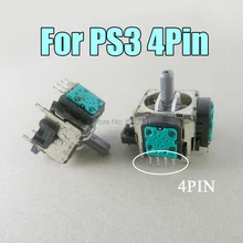 2 шт. использованный 4pin Зеленый 3D джойстик для ps3 Замена Зеленый 3D Аналоговый джойстик для PS3 контроллер Dualshock3