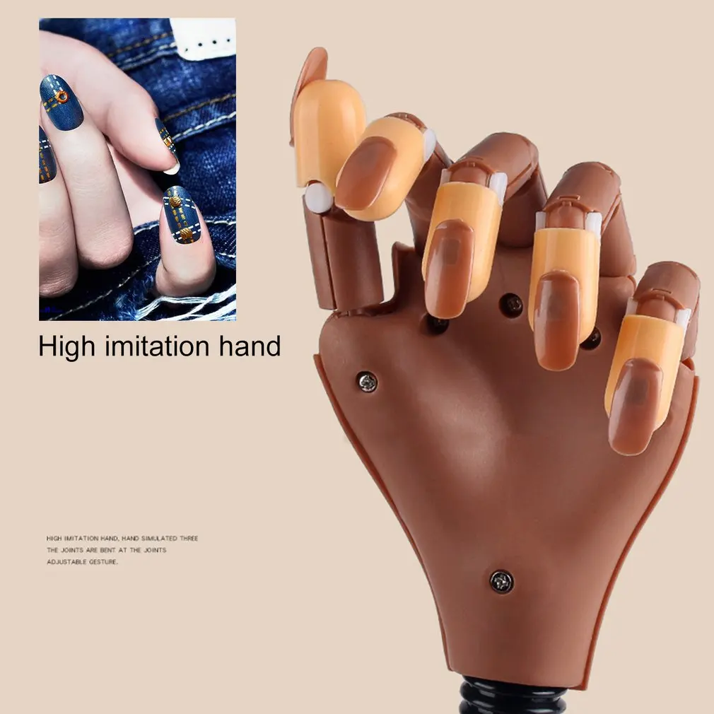 

Professional Nail Practice Model Fake Hand Nail Tool Nail Practice Prosthetic Bendable Movable Joint