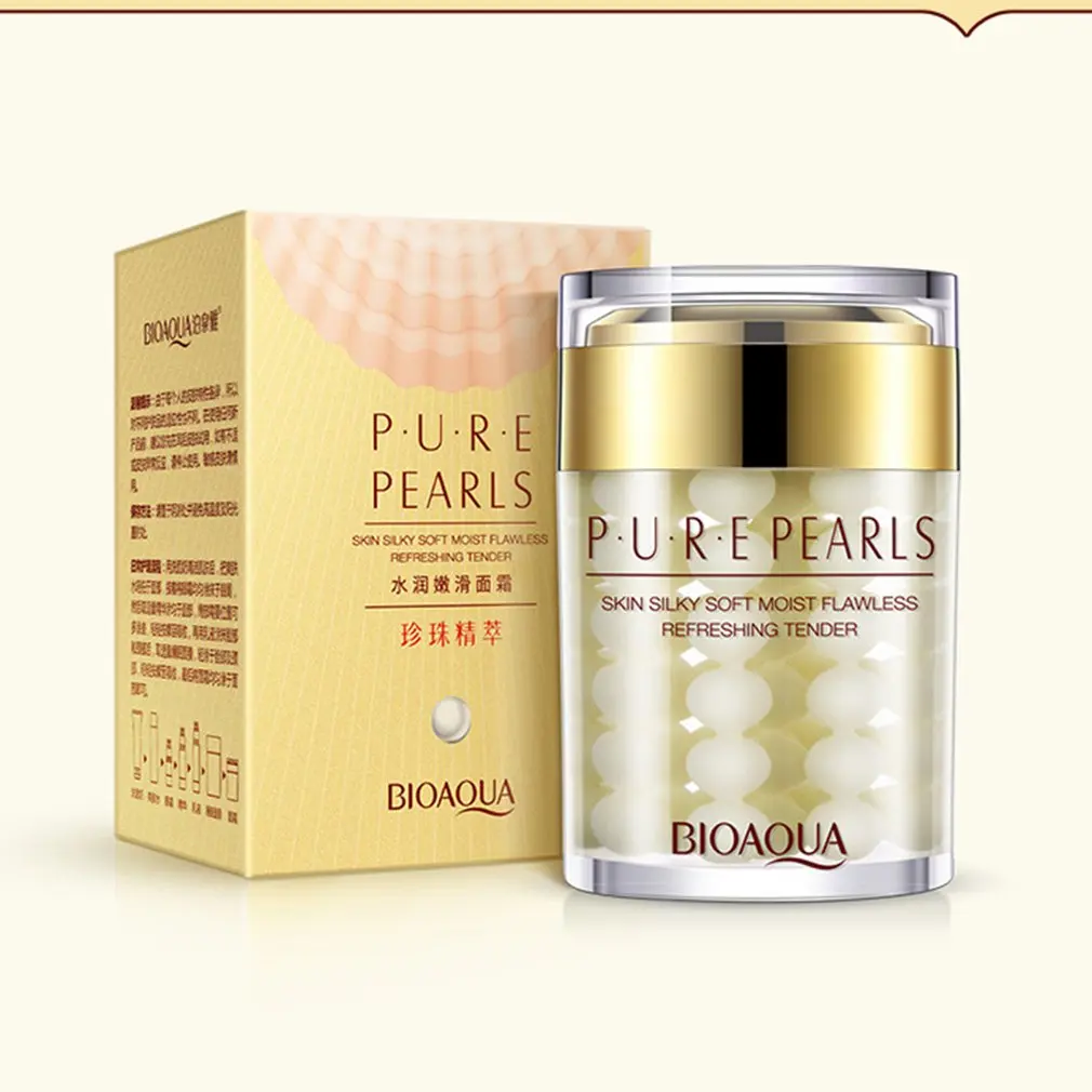 

BIOAQUA Brand Pure Pearl Cream Skin Care Hyaluronic Acid Deep Moisturizing Anti Wrinkle Face Care Whitening Essence Cream