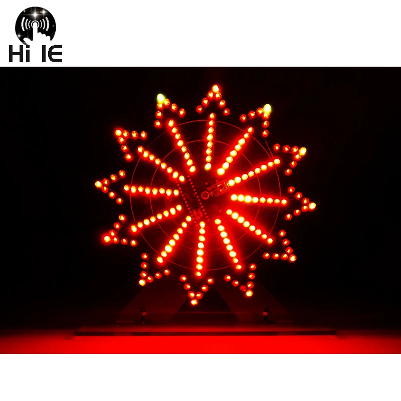 DIY Electronice Kit LED Rotating Ferris Wheel Circuit Learning Soldering Kit 16kinds Flashing Mode Remote Control 5V Input