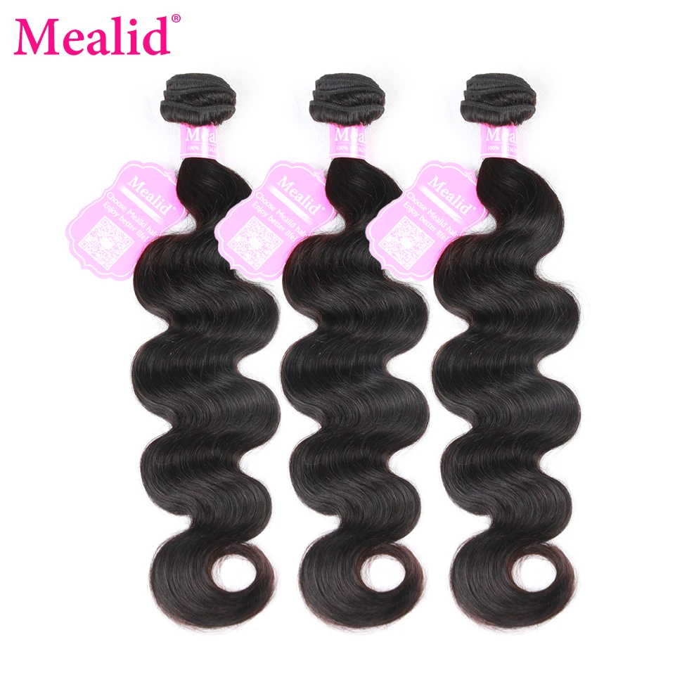 Mealid Peruvian Body Wave Hair Bundles Extensions 3 4 Bundles Non-Remy Natural Color 10-30inch 100 Human Hair Weaving Mealid Peruvian Body Wave Hair Bundles Extensions 3 4 Bundles Non-Remy Natural Color 10-30inch 100 Human Hair Weaving