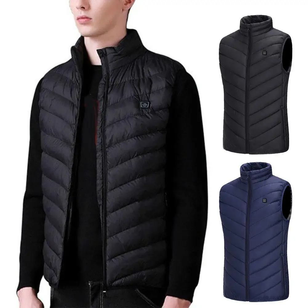 

Winter Outdoor Unisex Electric Heated Vest Smart USB Charging Heating Zipper Vest Warmer Thermal Jacket Camping Hiking Clothing