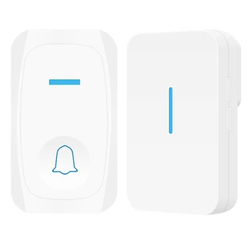

Wireless Waterproof Doorbell Battery Button Chime Home Cordless Calling Bell 200M Remote US Plug