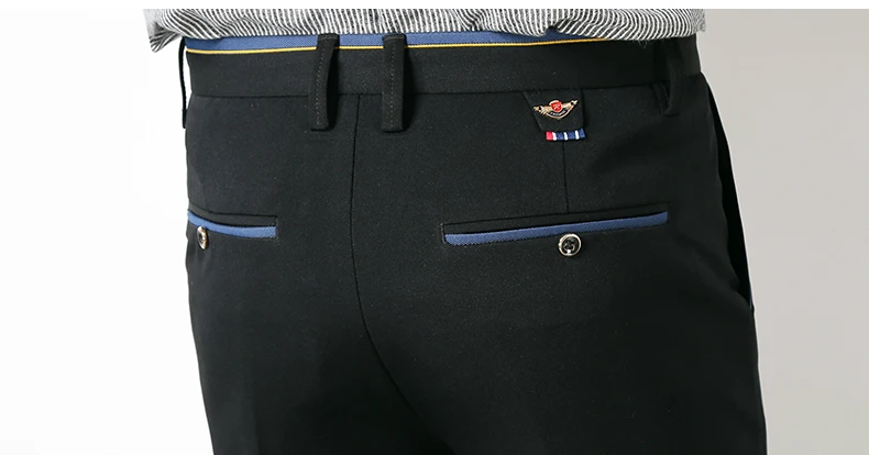 Стильное мужское платье Формальные укороченные брюки Slim Fit костюм Деловые брюки карандаш брюки D90