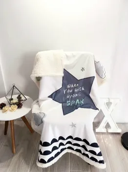 

Blanket for Baby Bedding Winter Cloud Pattern Baby Blankets Newborn Sleeps Couverture Kids Boy Girl Room Star Pillow